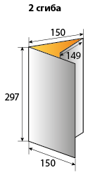 схема с размерами буклета 15х30 в два фальца