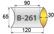 Схема с размерами коробочки пирожок арт. B-261