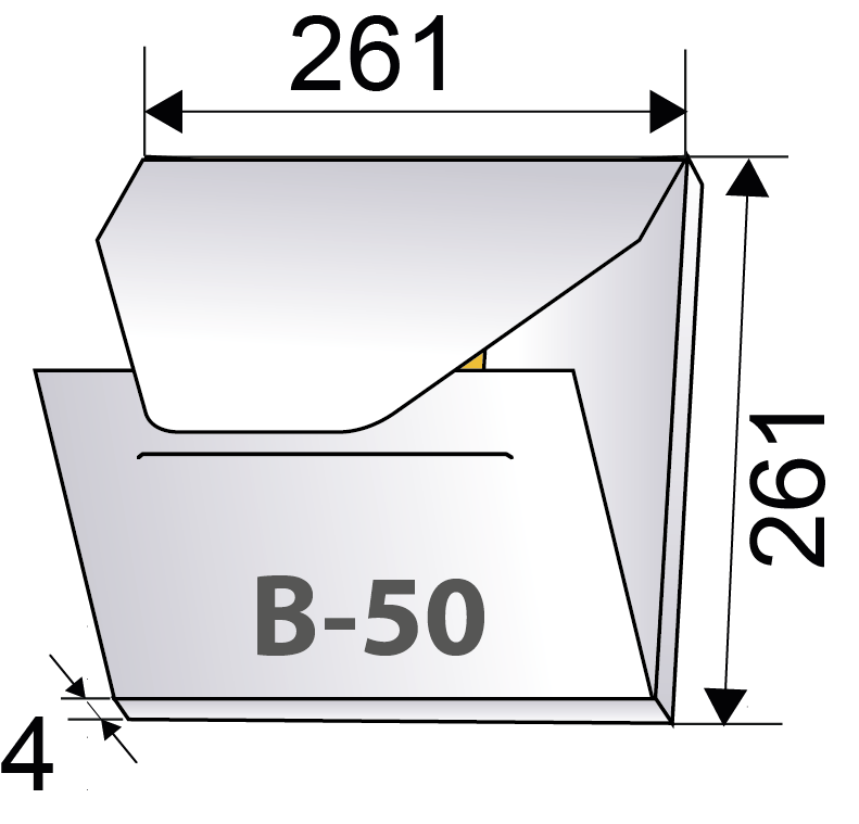Схема коробки для упаковки шелковых платков B-50