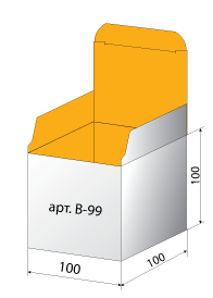 Подарочная коробка 100х100х100 мм арт. B-99