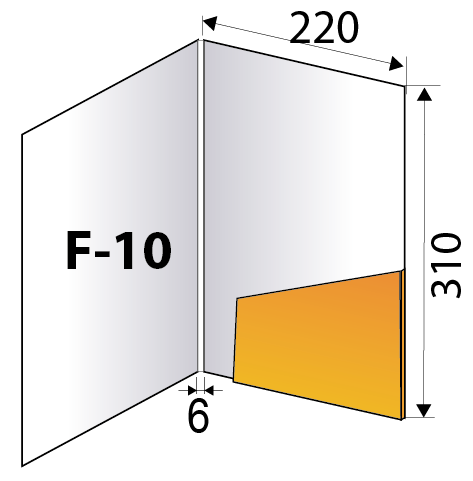 Экспресс папка с горизонтальным клапаном F-10