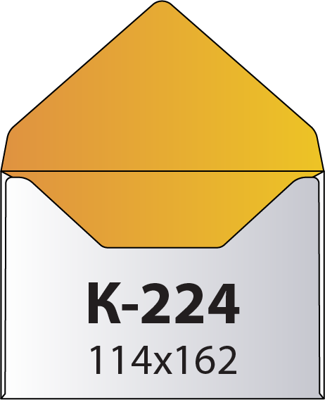Схема конверта С6 с треугольным клапаном