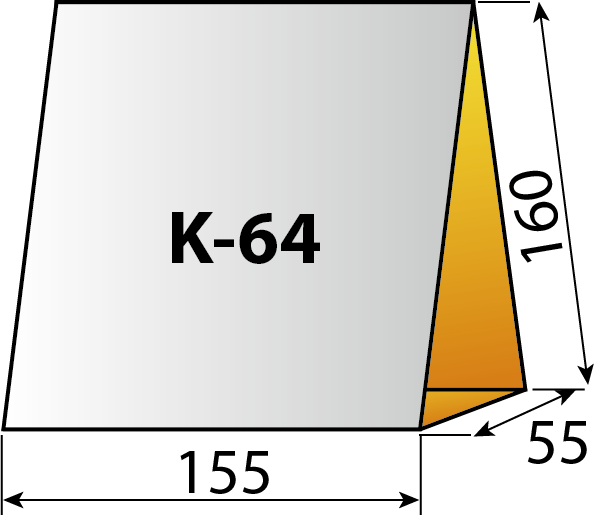 Схема с размерами календаря домик К-64