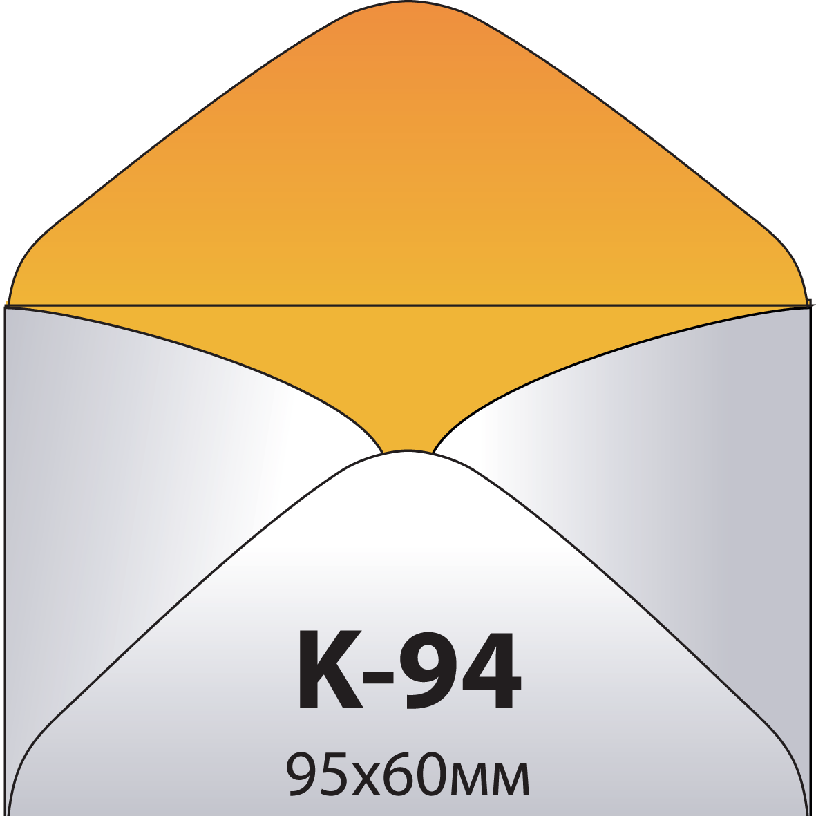 Конверт для визитной карточки размеры в мм арт. К-94