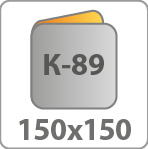 300х150 мм, с одним сложением и скругленными углами, арт. K-89