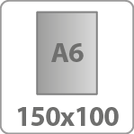 Открытка А6 без сложения, 150x100 мм