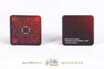 квадратные плотные визитки с QR кодом и скругленными углами