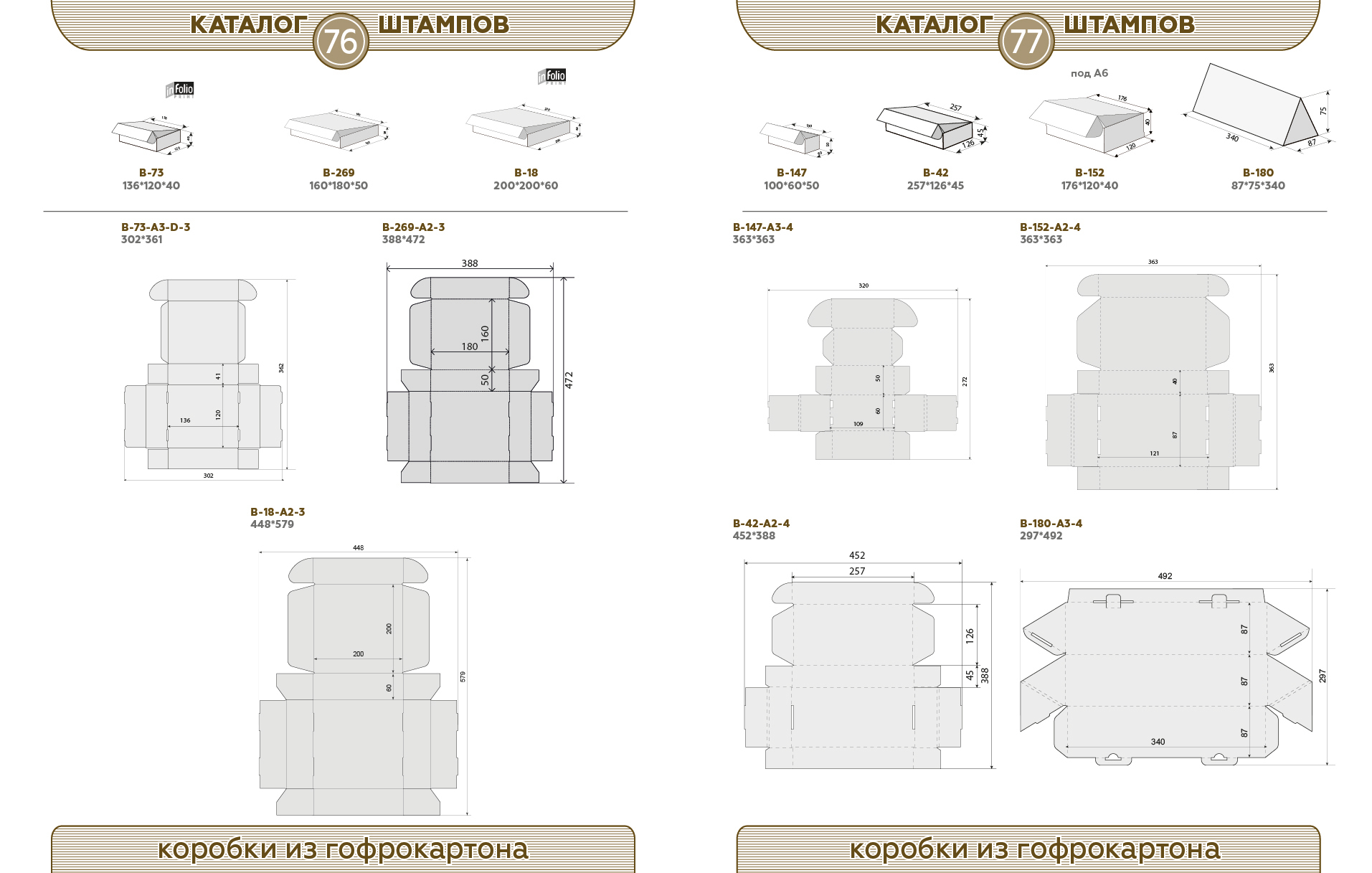 76-77 коробка с ушками из микрогофрокартона