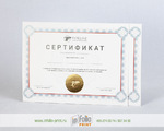 сертификат с защитной голограммой