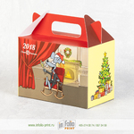 Коробка с логотипом для корпоративных новогодних подарков
