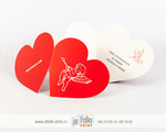 валентинка - серде, открытка со сложением пополам