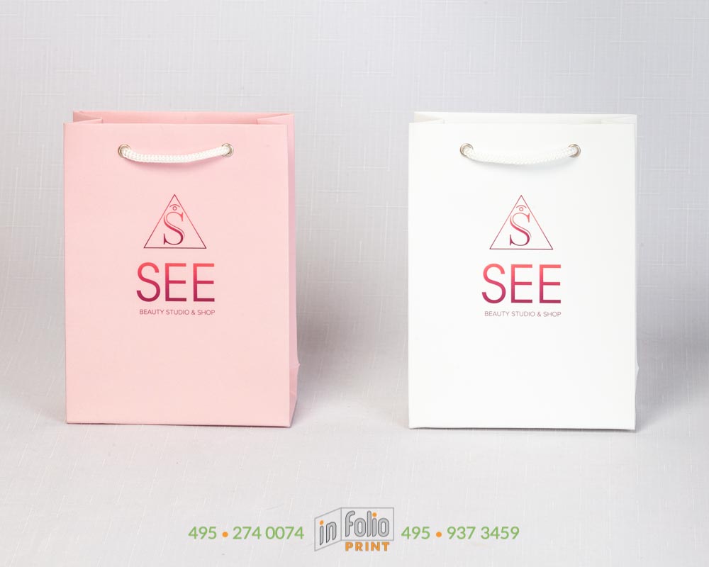 пакеты с покрытием софт тач нежно-розовые